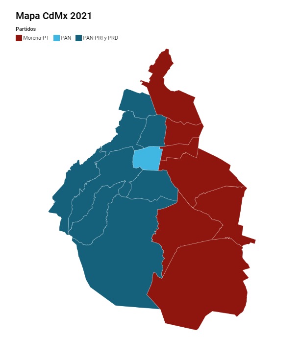 Mapa de CDMX antes de elecciones