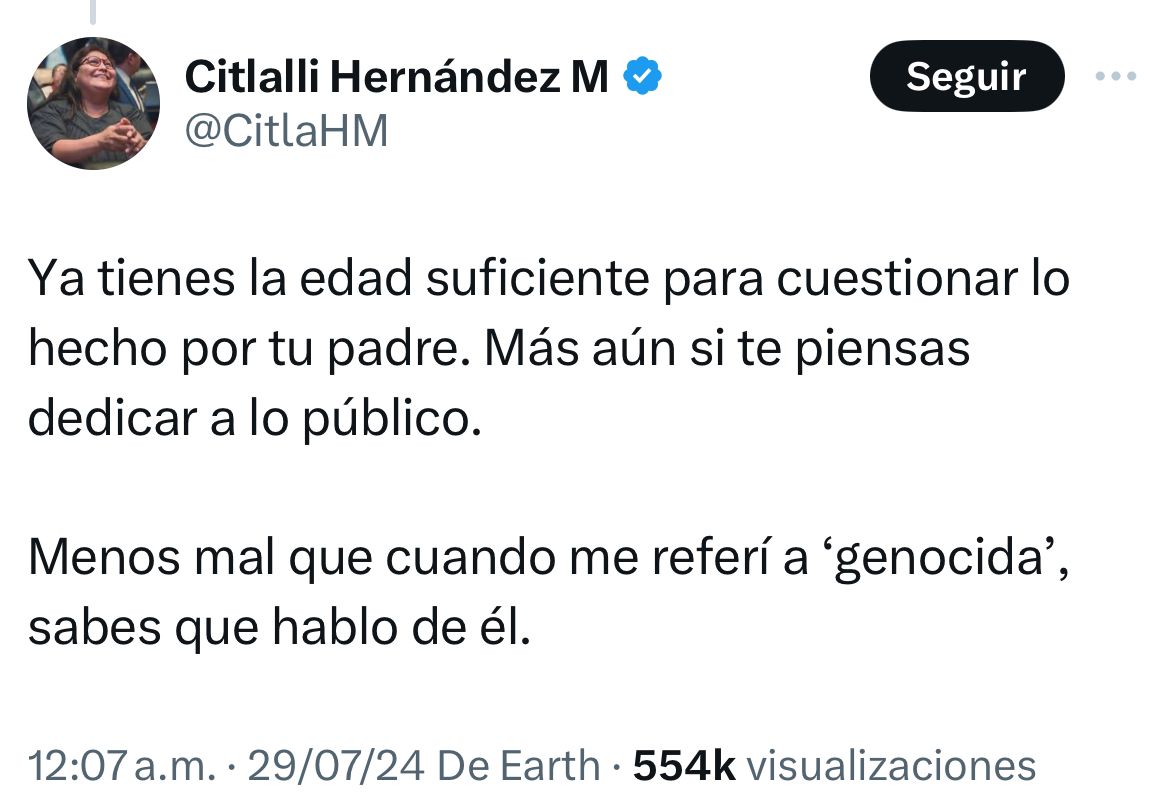 Citlalli Hernández y Calderón Zavala se pelean en X