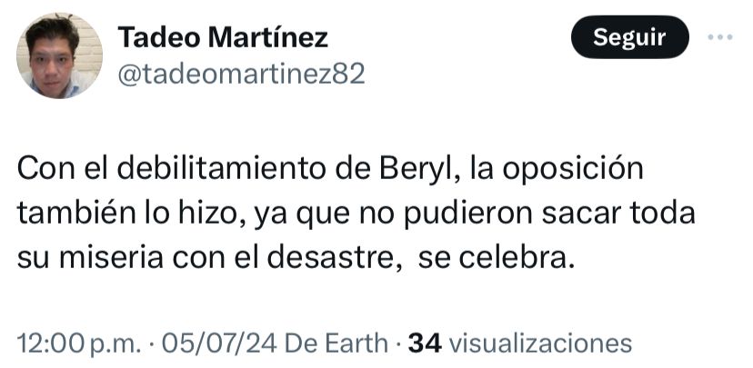 Dbilitamiento de Beryl