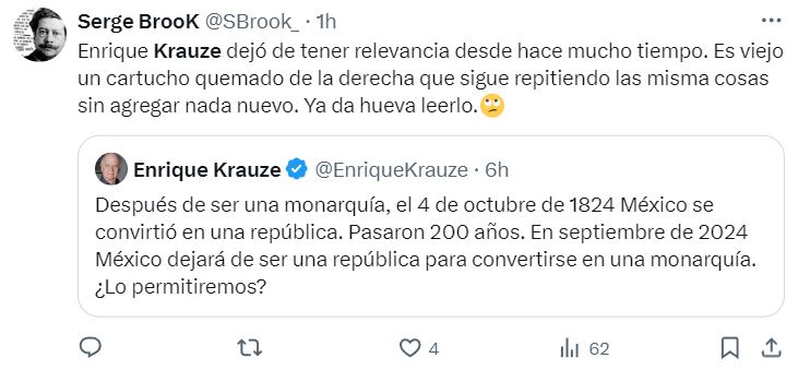 Enrique Krauze está quemado