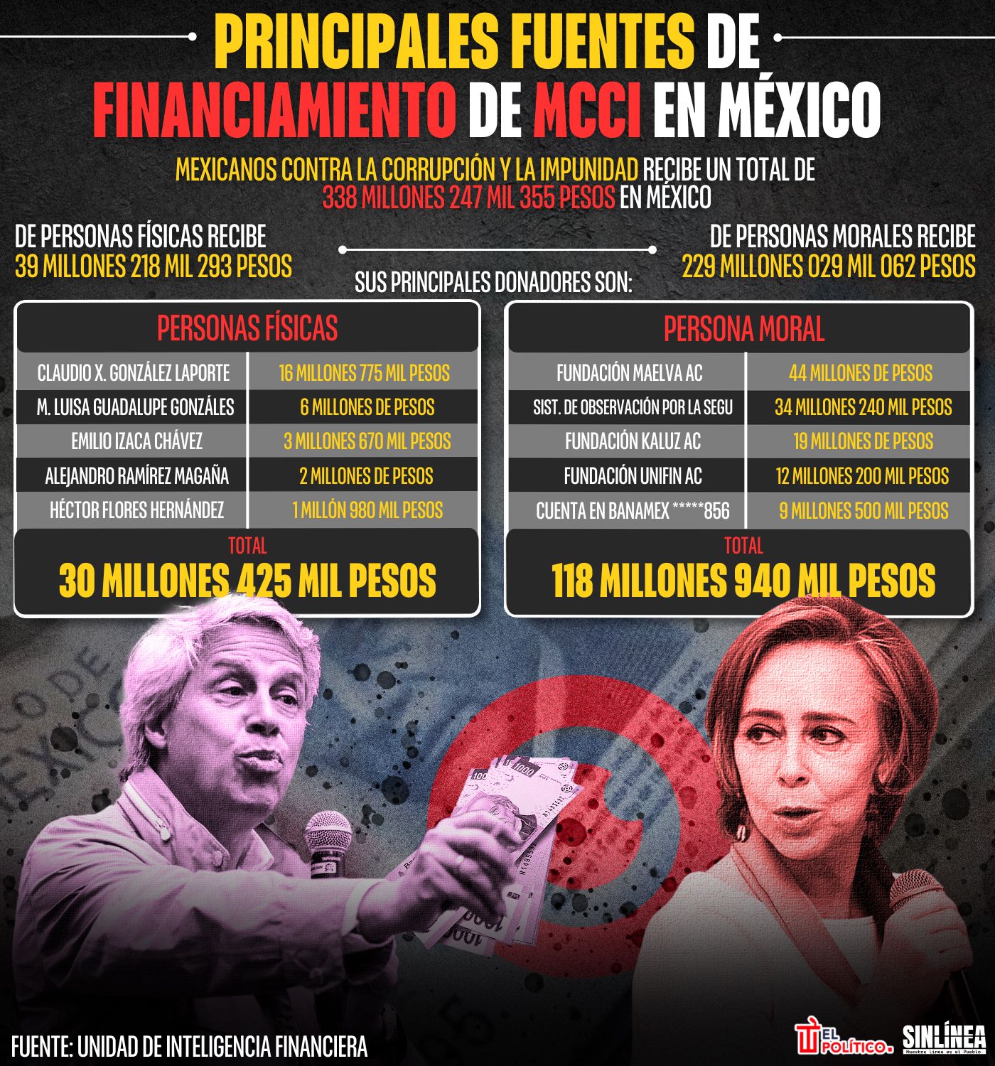 Infografía principales fuentes de financiamiento a MCCI