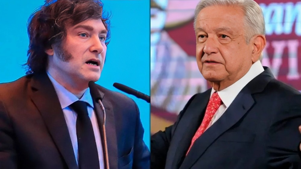 Javier Milei tuvo diferencias con AMLO