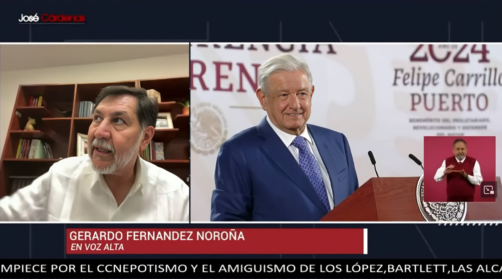 Noroña calla a Pepe Cárdenas por llamar autoritario a AMLO