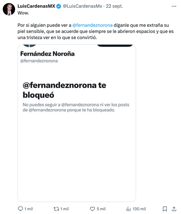 Noroña responde a sarcasmo 