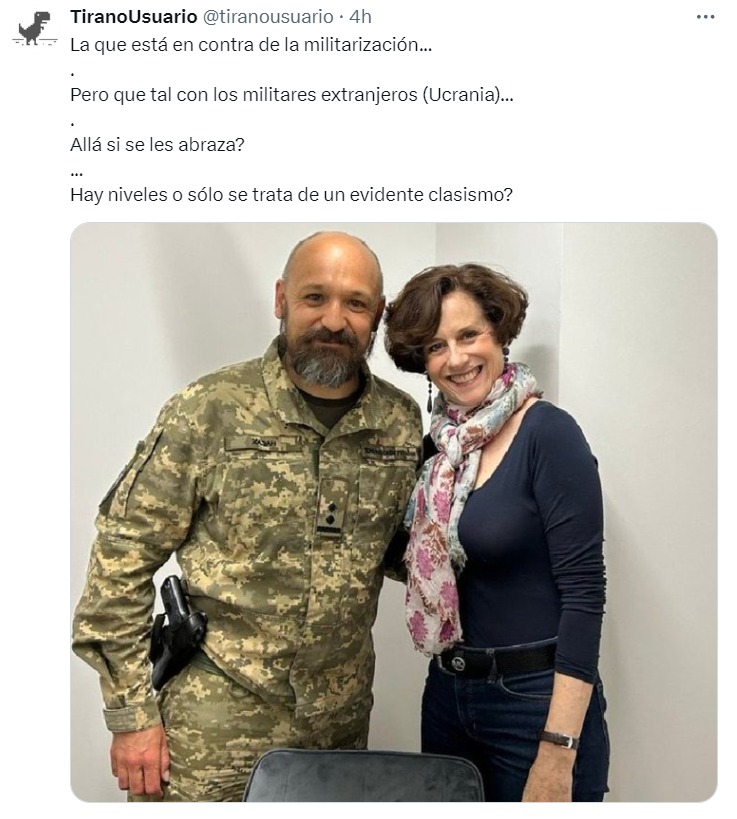 Redes recuerdan que Denise Dresser apoya militarez de Ucrania