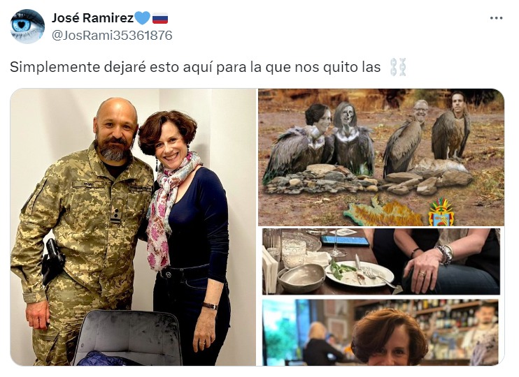 Redes recuerdan foto de Denise Dresser con militar ucraniano