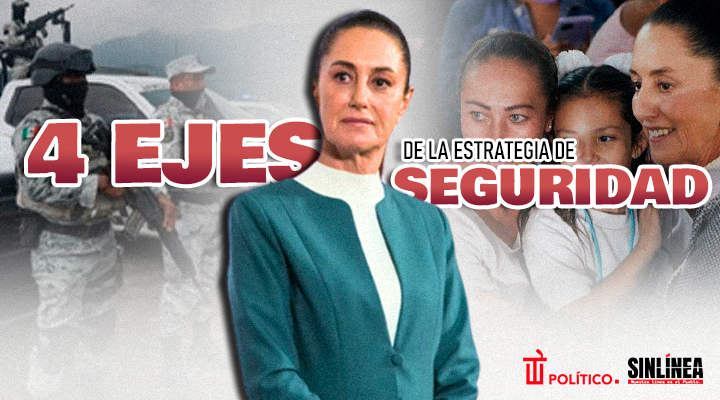 Sheinbaum y sus 4 ejes de la estrategia de seguridad