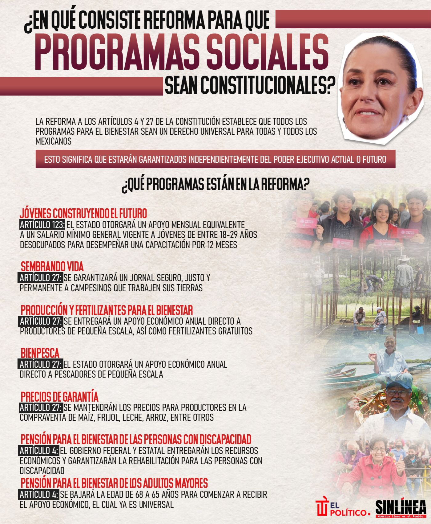 Infografía la reforma que hace constitucionales los programas sociales 