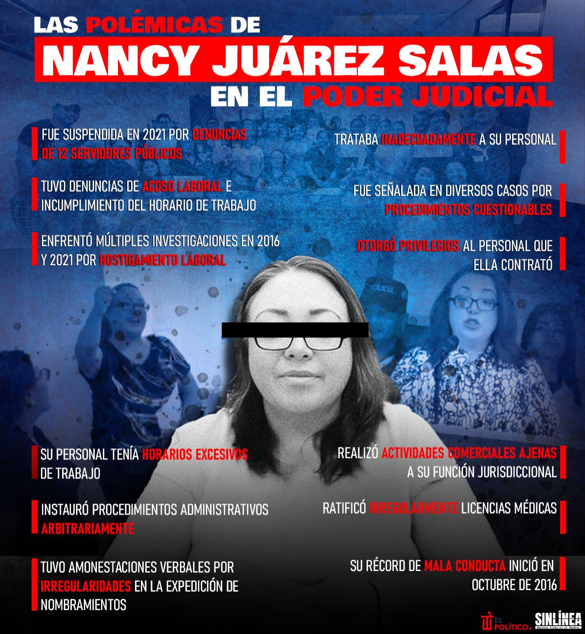 Infografías polémicas de Nancy Salas en el Poder Judicial 