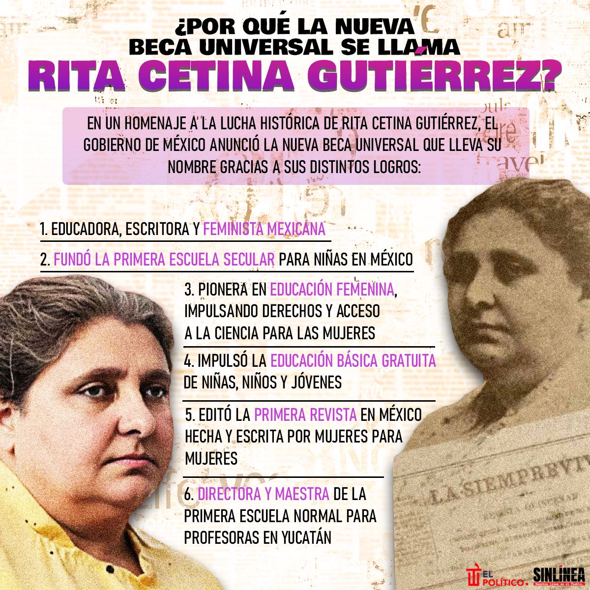 Infografía por qué la beca universal Rita Cetina se llama así 