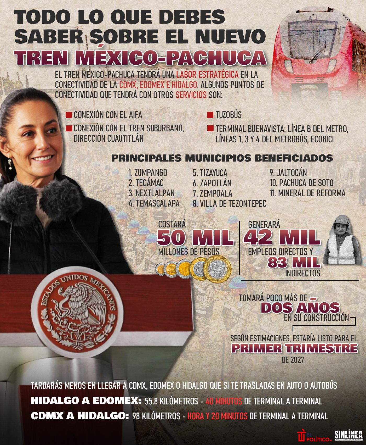 Infografía tren México Pachuca: todo lo que necesitas saber 