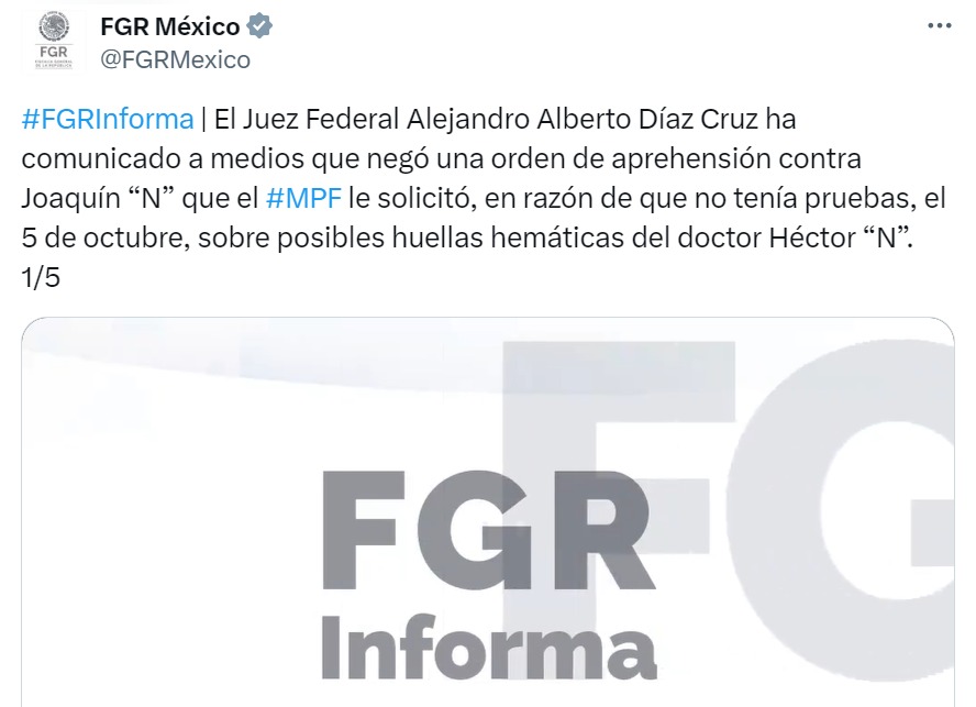 Juez es señalado por la FGR