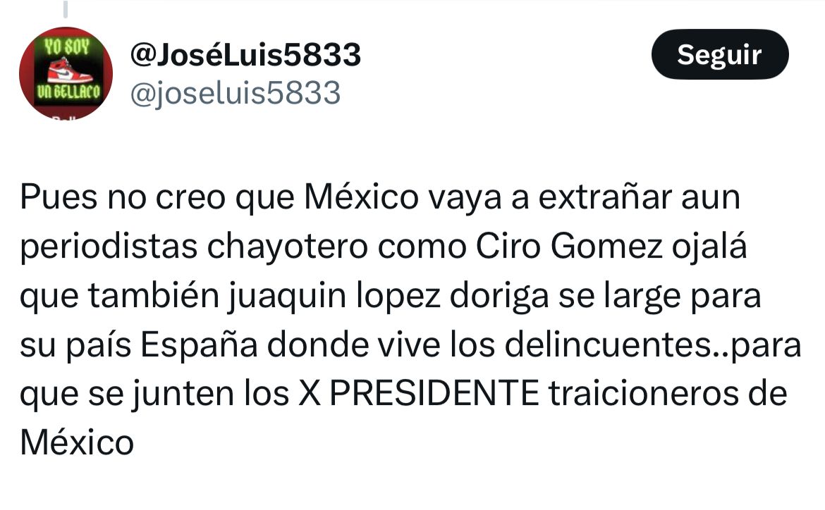 México no lo va a extrañar 