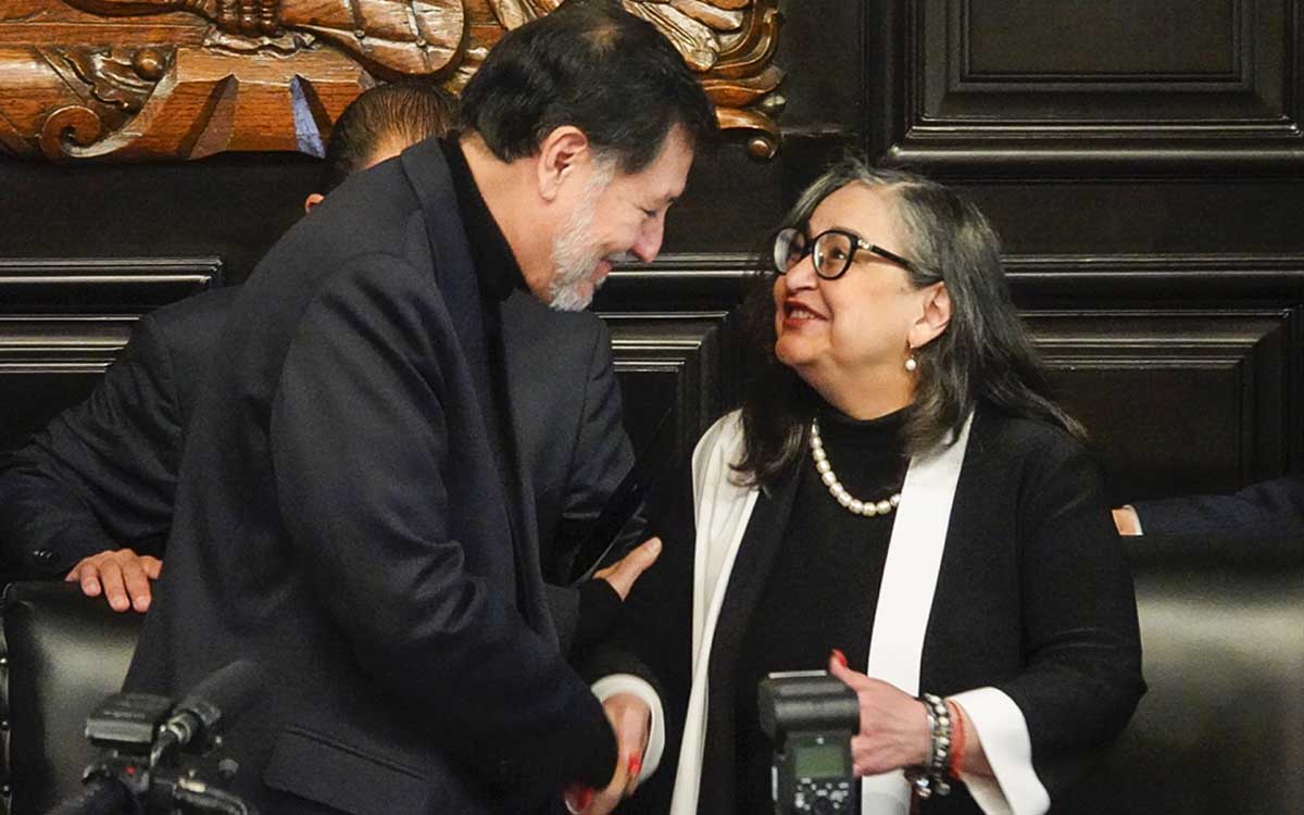 Norma Piña y Fernández Noroña en el Senado