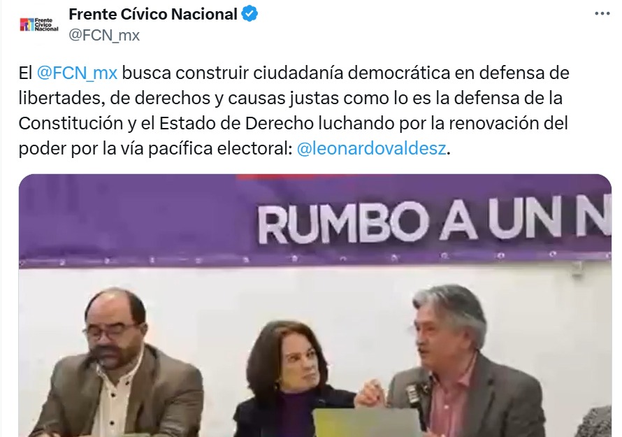 Frente Cívico Nacional sería partido político