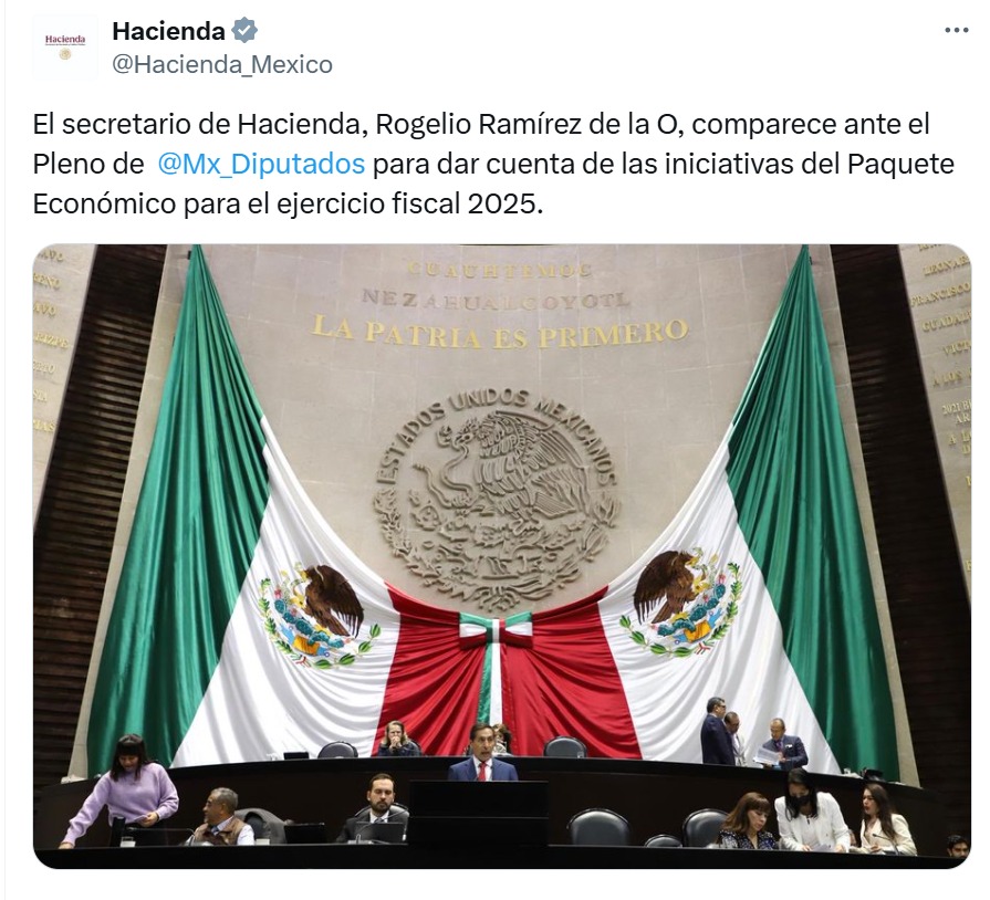 Hacienda anuncia comparecencia de Ramírez de la O