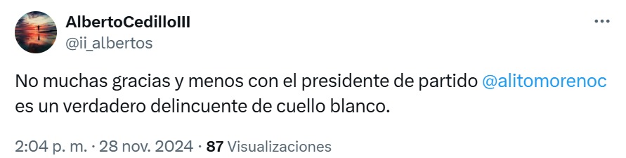 No gracias al delincuente Alito