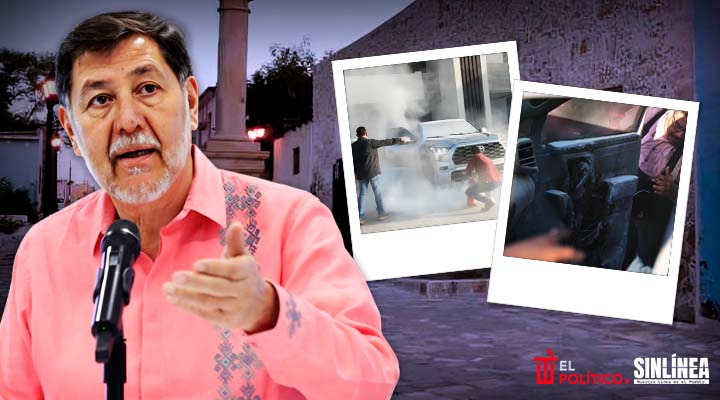 Noroña revela detalles del incendio que sufrió su camioneta