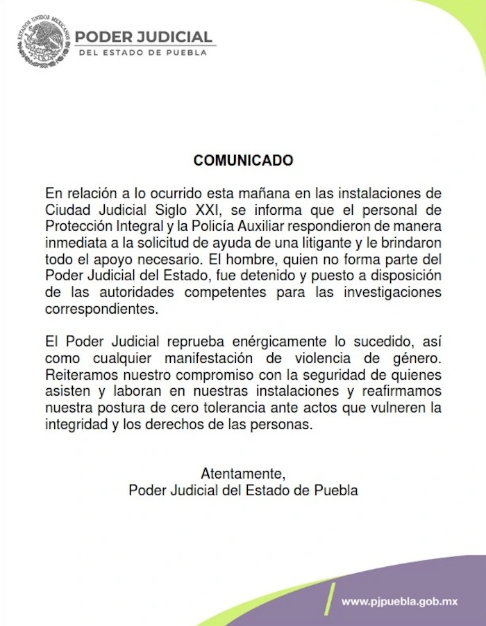 Poder Judicial se deslinda de esposo de jueza