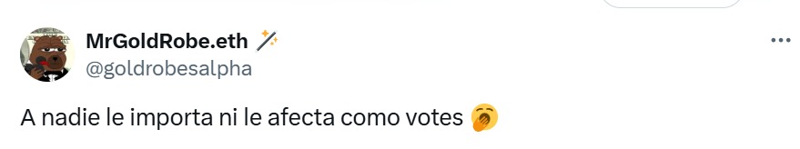 A nadie le afecta como votó