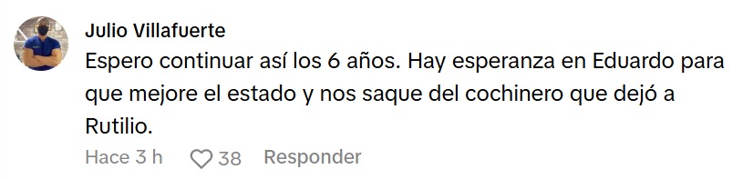 Felicitaciones para el gobernador de Chiapas, Eduardo Ramírez