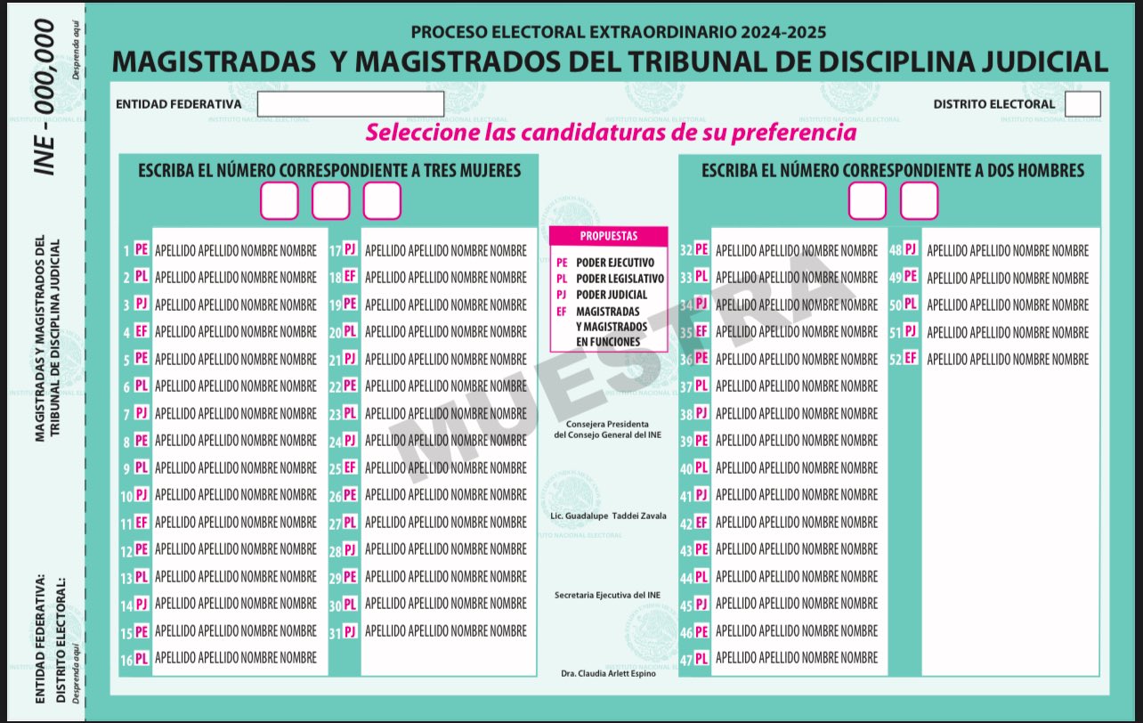 Boletas del INE tipo 2