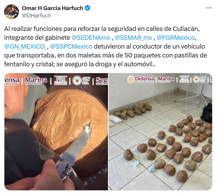 Decomiso fentanilo en Sinaloa