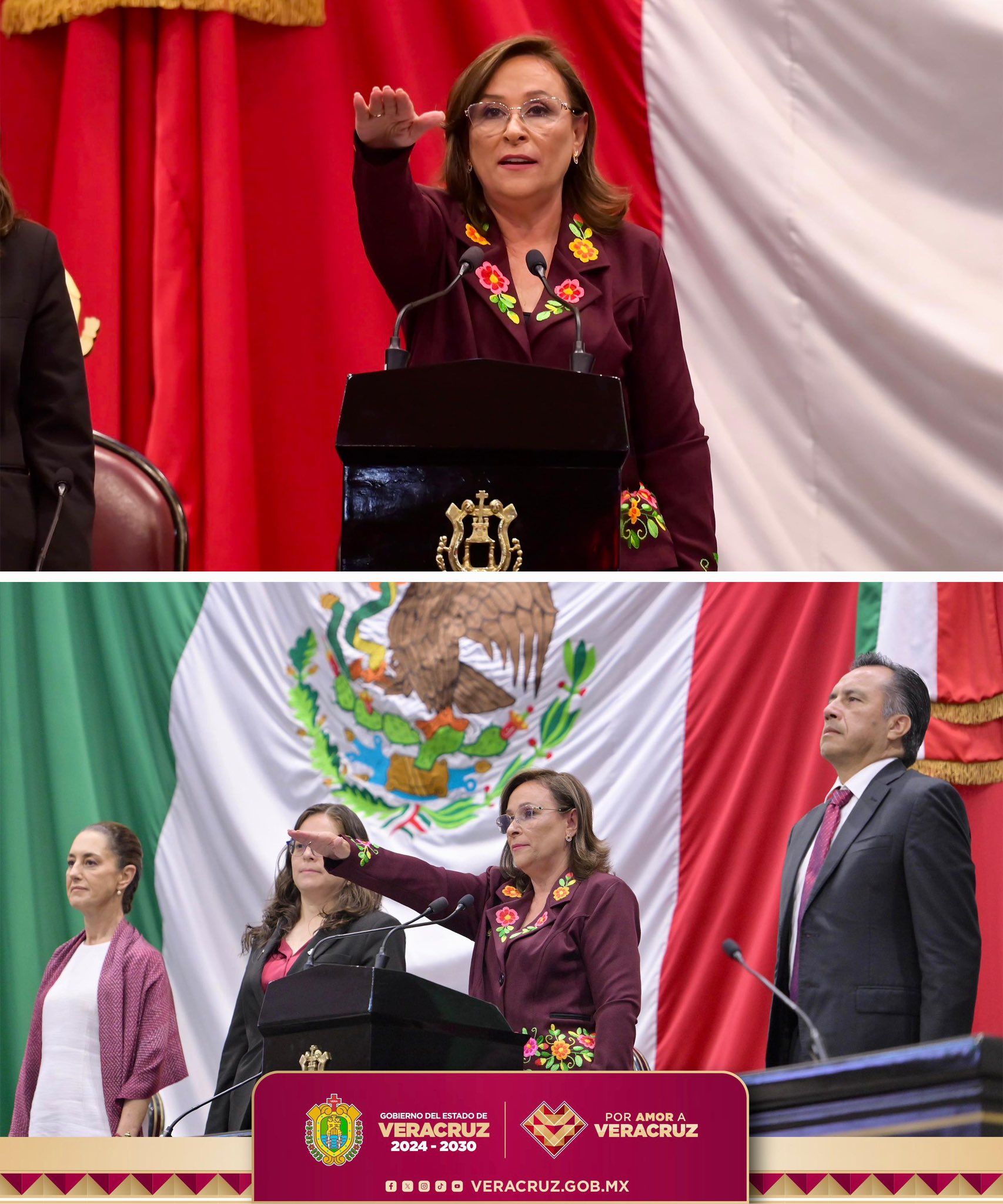 Rocío Nahle toma protesta como gobernadora de Veracruz