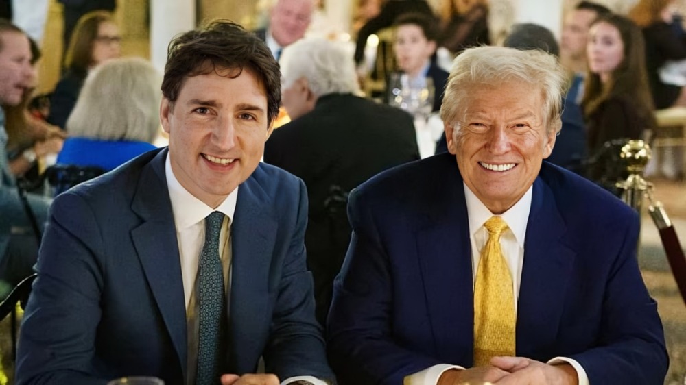 Trudeau y Trump en Mar-a-Lago