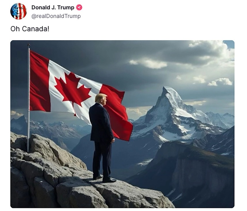 Trump se burla de Canadá