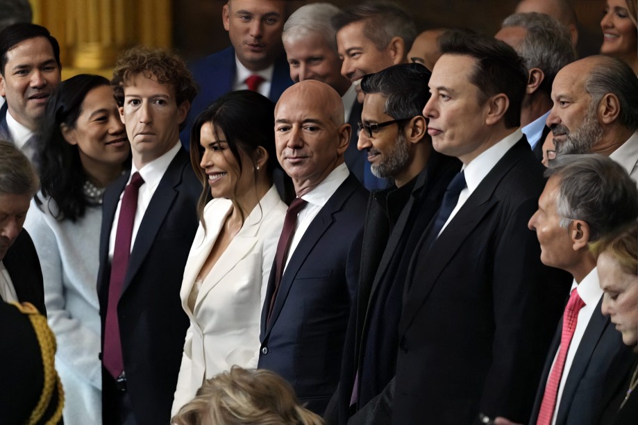 Musk, Bezos y Zuckerberg asisten investudura de Trump