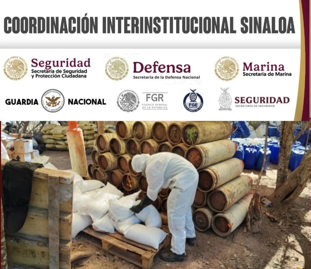 Aseguran 20 laboratorios clandestinos de droga en Sinaloa