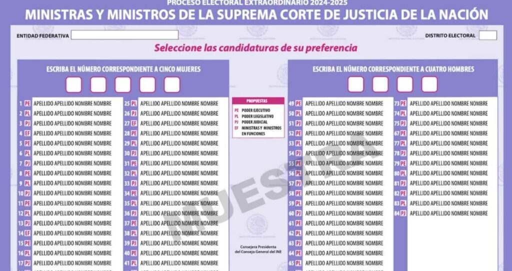 Boletas elección judicial, INE