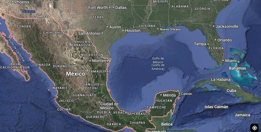 Google cambia nombre del Golfo de México