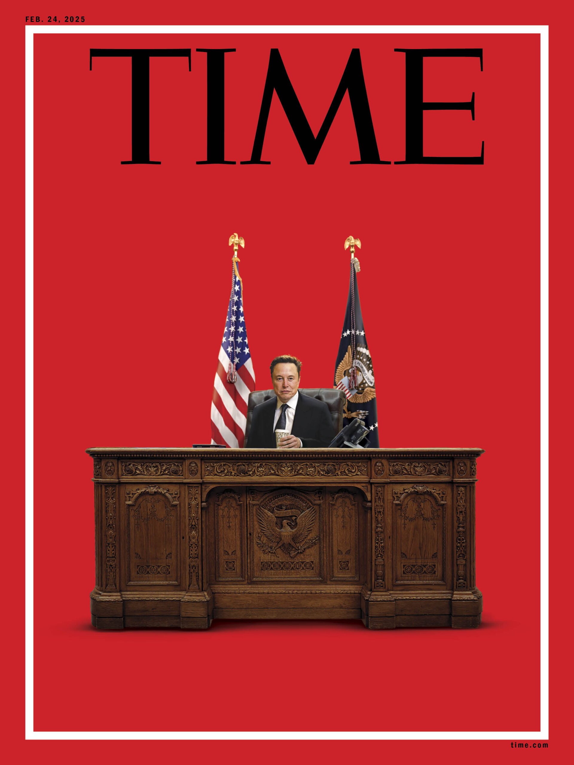 Nueva portada de Time pone a Musk en el escritorio presidencial de EU