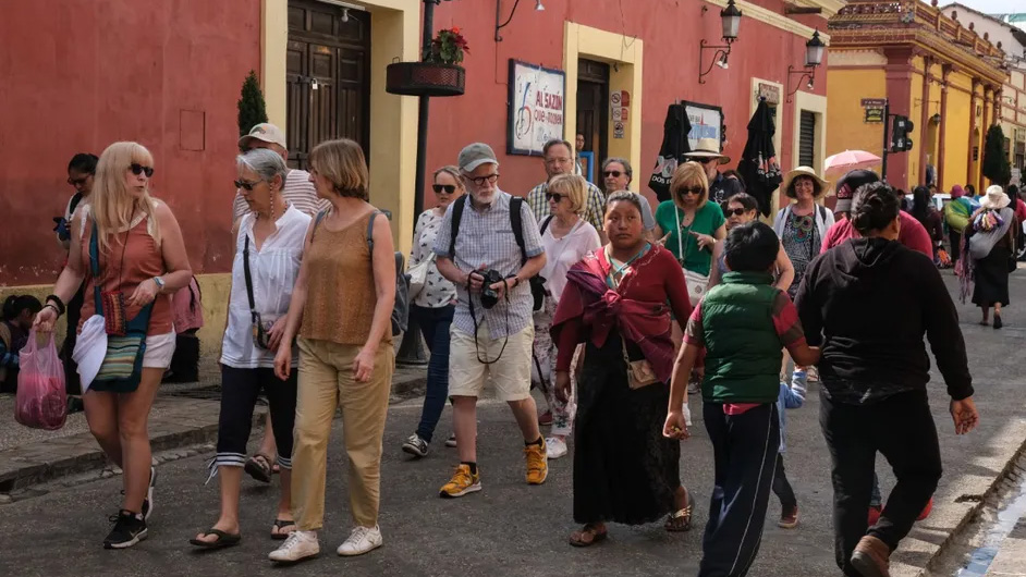 Turistas extranjeros en México