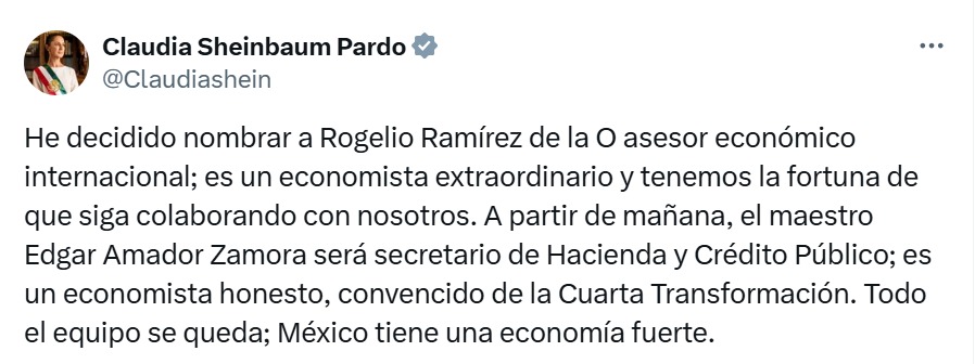 Anuncio Sheinbaum