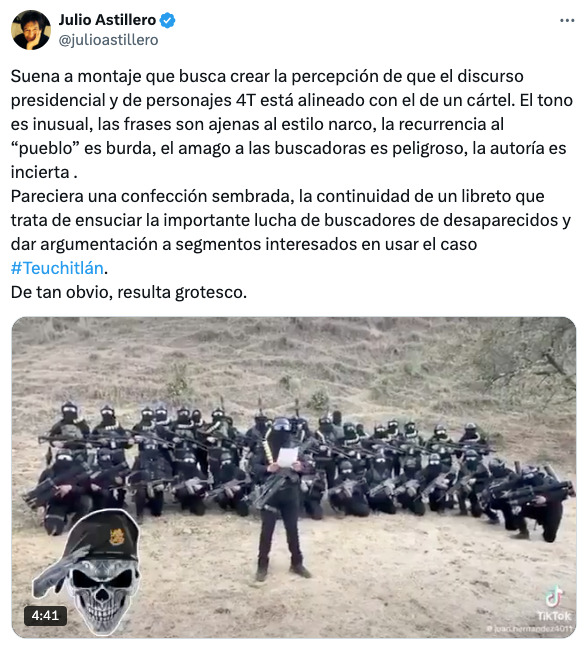 Astillero cuestiona credibilidad de supuesto video del CJNG