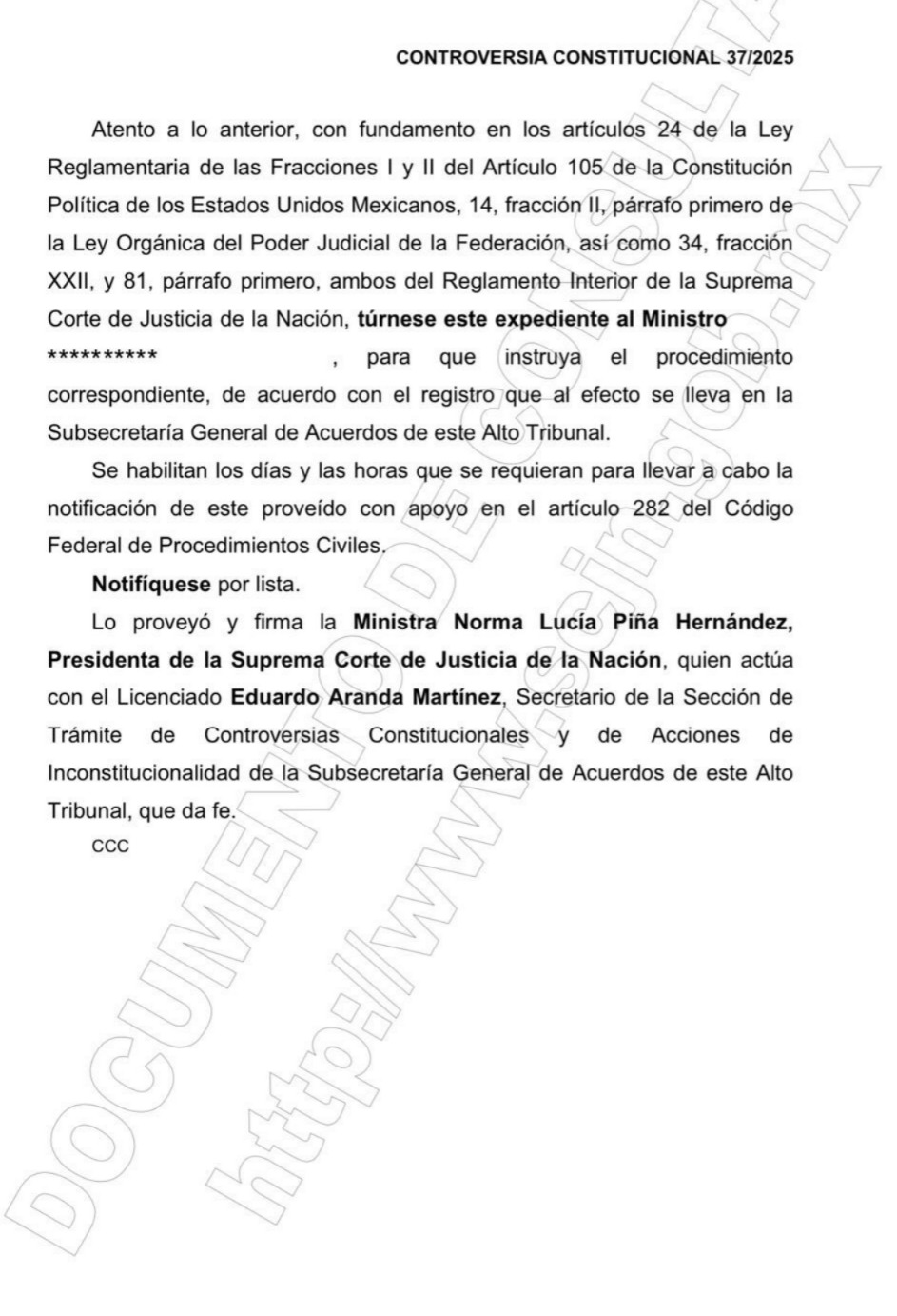 Controversia presidencia 1
