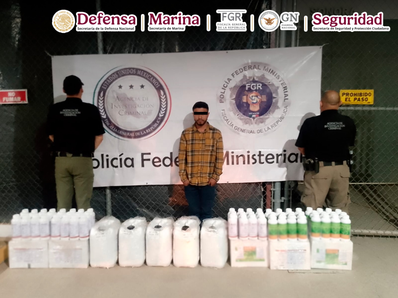 Detienen sujeto metanfetamina 