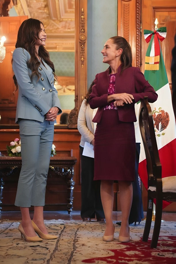 Kristi Noem destaca trabajo de México en la frontera