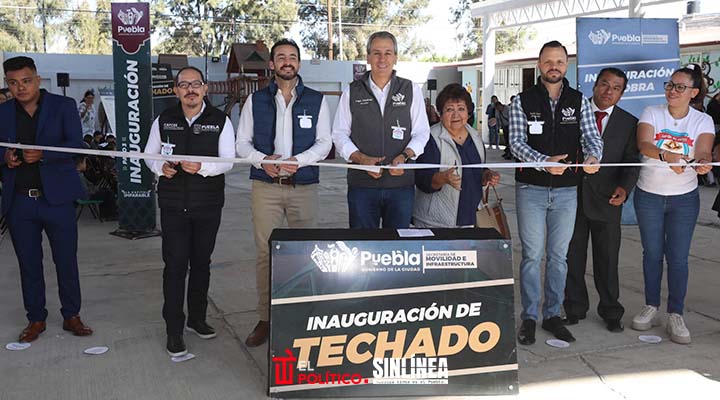 Ayuntamiento de Puebla entrega techado del Jardín de Niños Tzitzilini