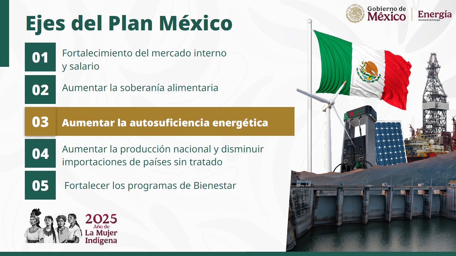 Ejes del Plan México