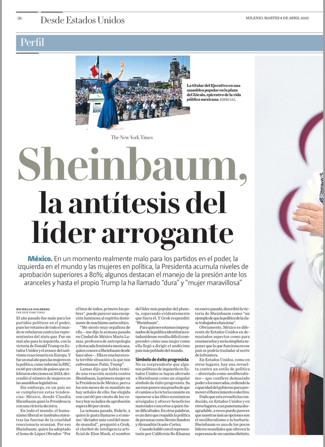 Sheinbaum, la antítesis del líder arrogante