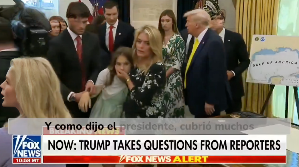 Niña se desploma durante rueda de prensa de Donald Trump