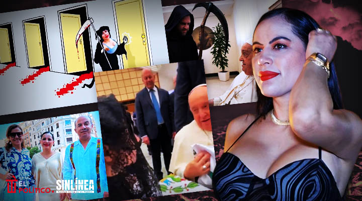 Sandra Cuevas y el papa Francisco