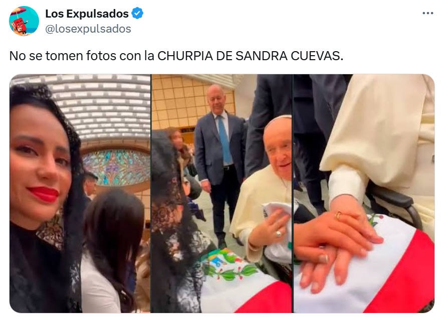 Sandra Cuevas y el papa