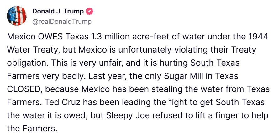 Trump amenaza a Sheinbaum