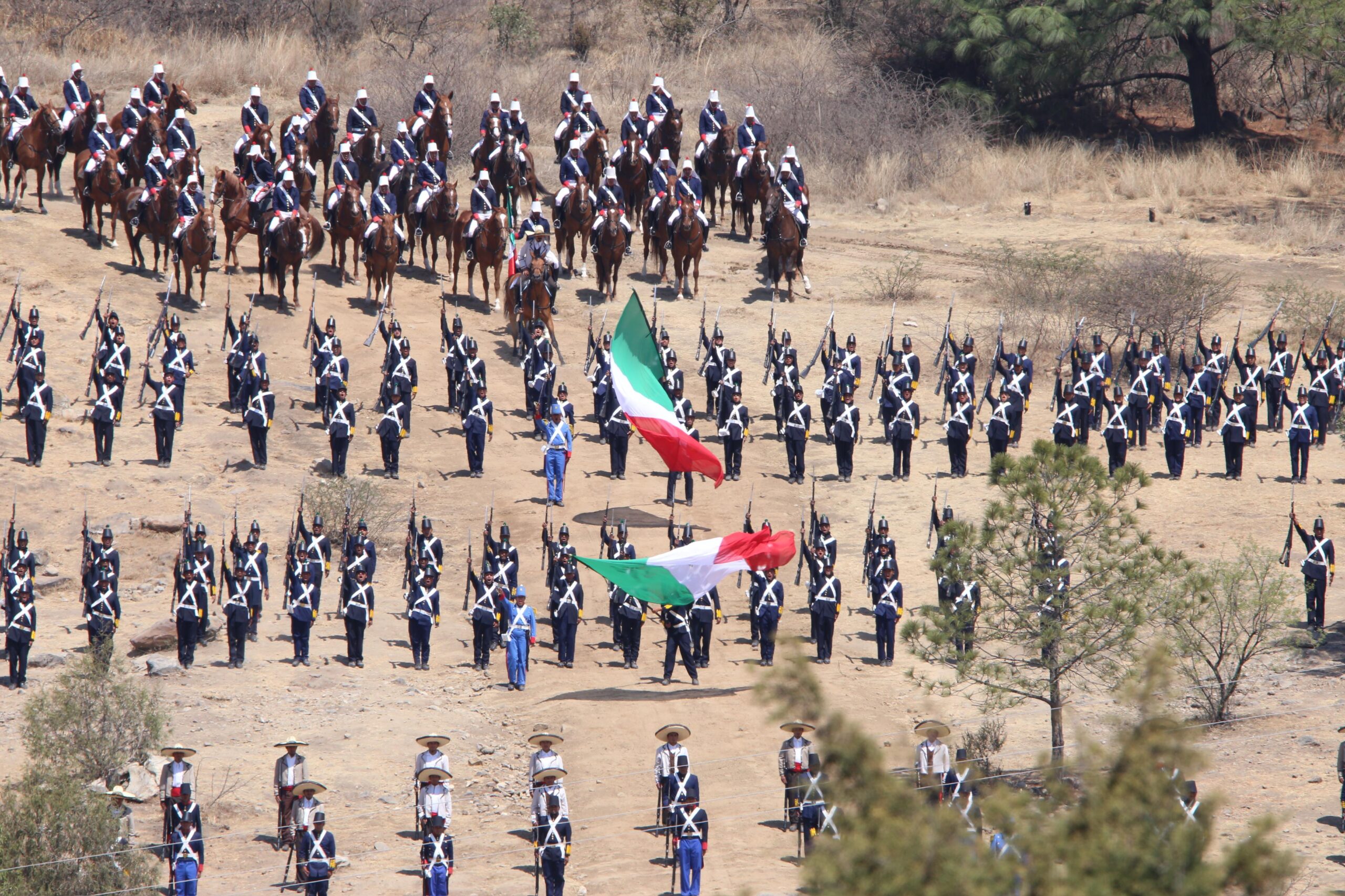 Armenta encabeza escenificación de la Batalla del 5 de Mayo