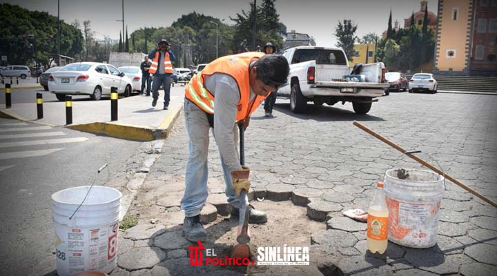 Brigada Urbana del Centro Histórico atiende el Bulevar 5 de Mayo